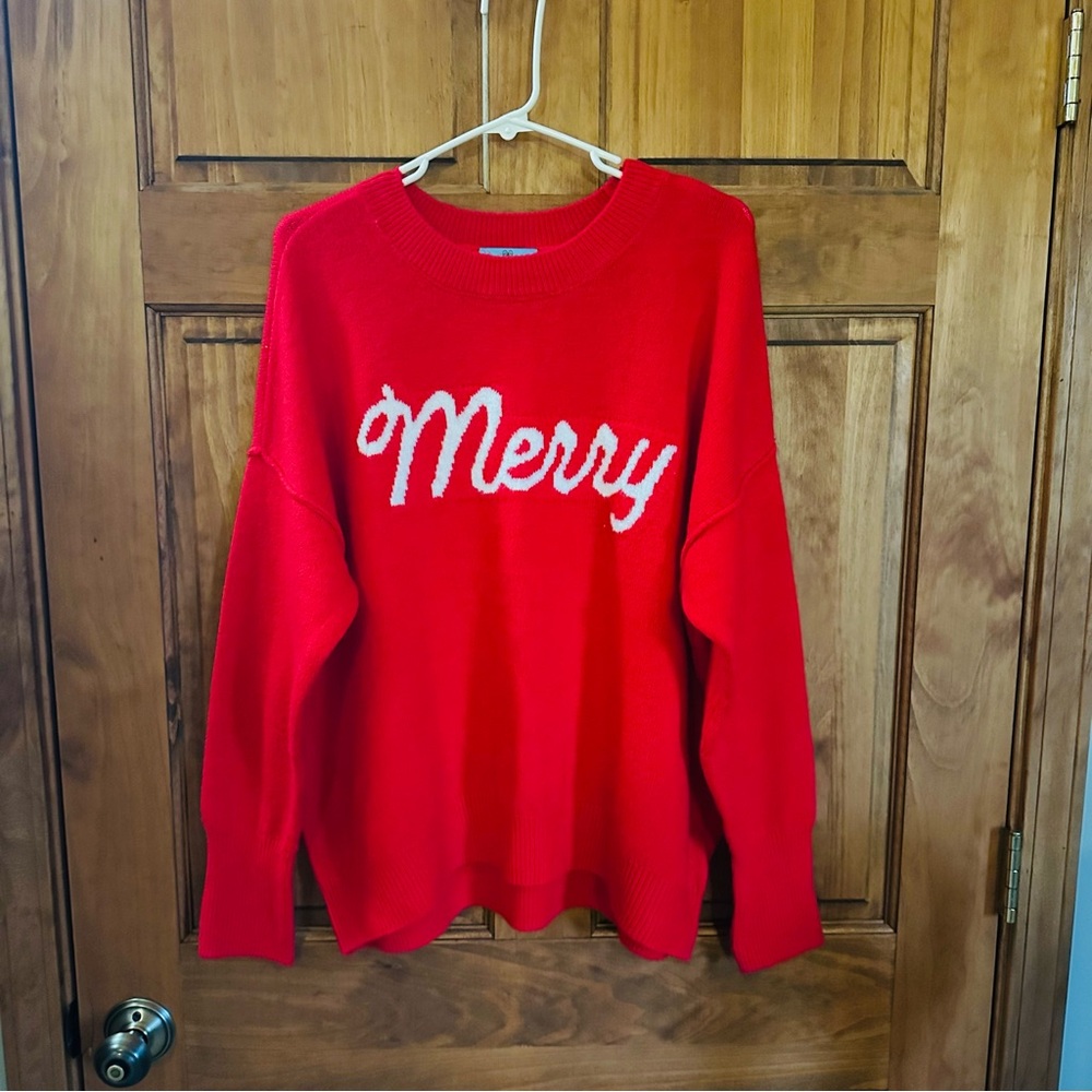 Red 'Merry' Christmas Sweater! Women’s size medium!
